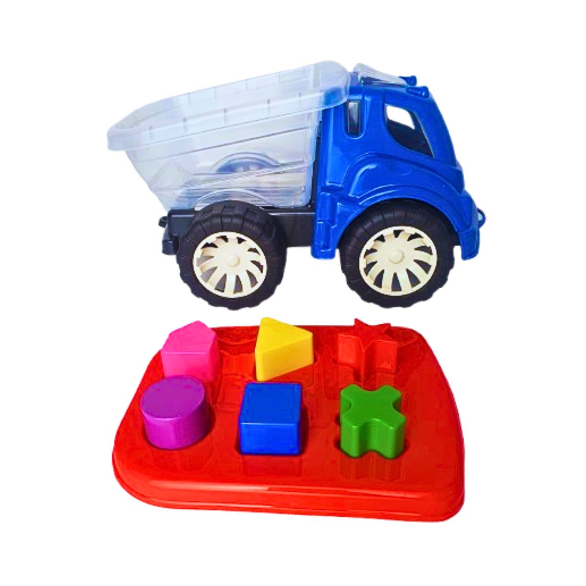 Brinquedo Caminhão Didático Azul - Smiling Kids Brinquedo Caminhão Didático Azul - Smiling Kids